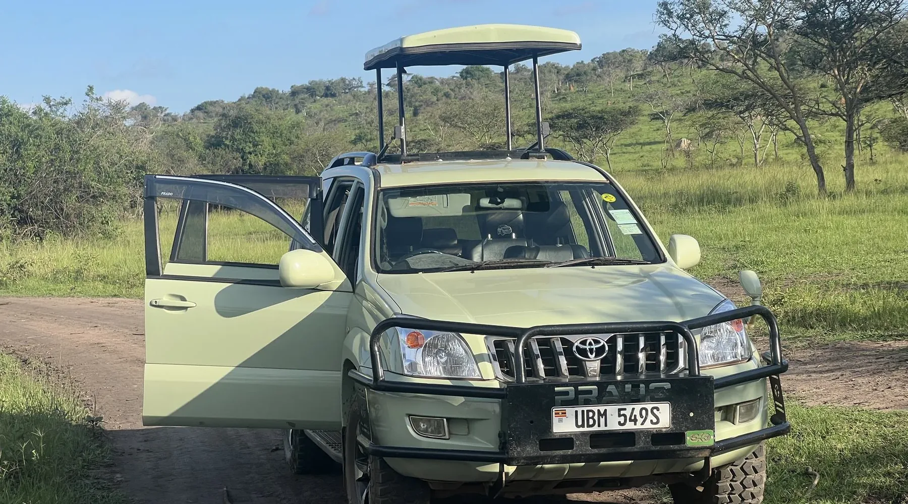 Private safari vehicle in Uganda