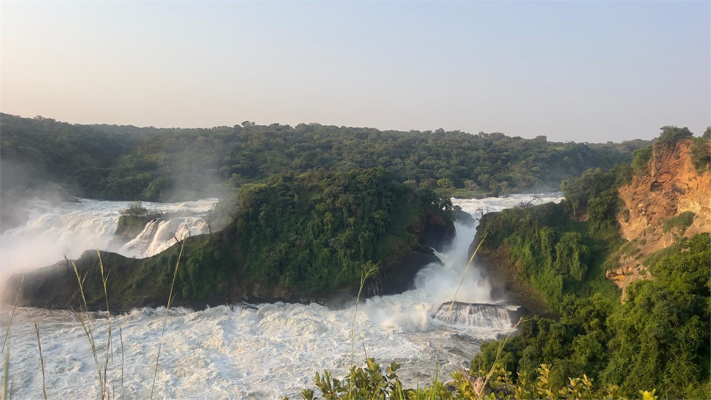 View of Murchison Falls landscape and Nile scenery in Uganda