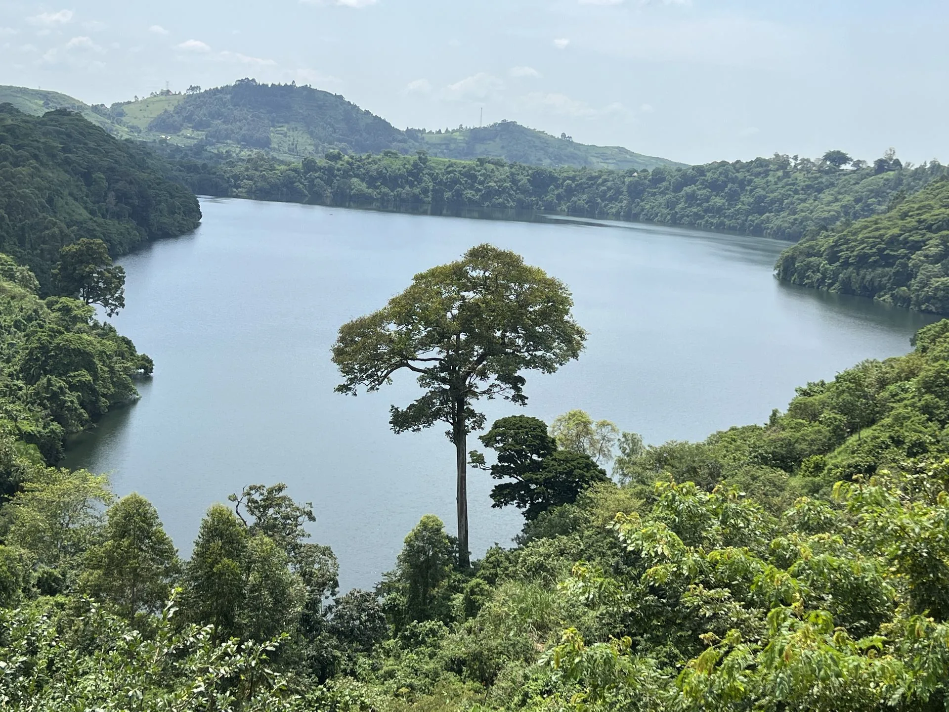 Crater lake scenery near Kibale Forest