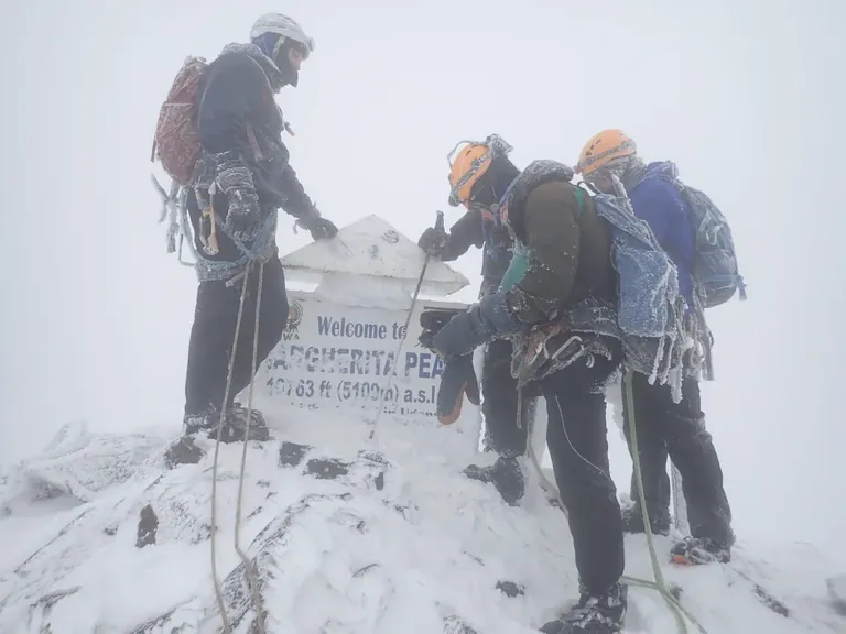 Rwenzori high mountain summit terrain